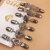 6 Pieces silvery Vintage Shirt Dress Cardigan Clip, Waist Clip for Women, Sweater Shawl Brooch Jacket Clip for Clothing