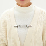 6 Pieces silvery Vintage Shirt Dress Cardigan Clip, Waist Clip for Women, Sweater Shawl Brooch Jacket Clip for Clothing