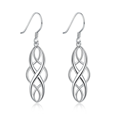 Elegant Dangle Earrings With Post for Women Girls Hypoallergenic Fashion Plated Dangling Silver Dangle Earrings, Good Luck In Australia - Darrahopens