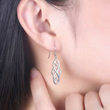 Elegant Dangle Earrings With Post for Women Girls Hypoallergenic Fashion Plated Dangling Silver Dangle Earrings, Good Luck In Australia - Darrahopens