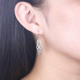 Elegant Dangle Earrings With Post for Women Girls Hypoallergenic Fashion Plated Dangling Silver Dangle Earrings, Good Luck In Australia - Darrahopens