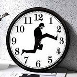Ministry of Silly Walks Watch Time Clocks for Employees Small Business Creative Wall Clock Clock, Ministry  (Black)