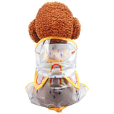 Dog Rainbow Raincoat Light Rain Jacket Waterproof Cats Pet Puppy Clear Transparen Coat with Hoodie Raincoat Rainwear