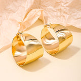 Earrings Vintage Thick U/C Shape Hypoallergenic SILVER Plated Geometric  Earrings Jewelry for african Girls Women Wedding （2pcs）
