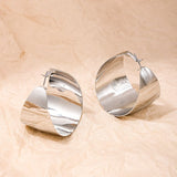 Earrings Vintage Thick U/C Shape Hypoallergenic SILVER Plated Geometric  Earrings Jewelry for african Girls Women Wedding （2pcs）