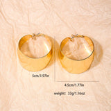 Earrings Vintage Thick U/C Shape Hypoallergenic SILVER Plated Geometric  Earrings Jewelry for african Girls Women Wedding （2pcs）