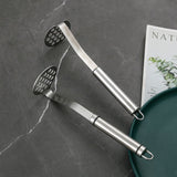 Potato Masher With Long Handle Easy-to-Clean Stainless Steel Masher Kitchen Tool Potato Crusher Kitchen Tool （2pcs）