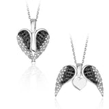 Angel Wing Necklaces for Women,Heart Necklaces for Women,Teen Girls and Mom Gifts, Cubic Zirconia Angel Wing Heart Pendant Charm In Australia - Darrahopens