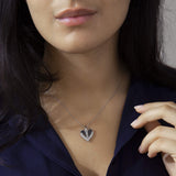 Angel Wing Necklaces for Women,Heart Necklaces for Women,Teen Girls and Mom Gifts, Cubic Zirconia Angel Wing Heart Pendant Charm
