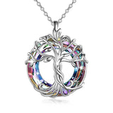 Necklace Tree of Life with Shining Crystal Sweet Female Friendship Jewelry Gift Sister Bestfriend Girlfriends Necklace Tree