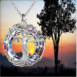 Necklace Tree of Life with Shining Crystal Sweet Female Friendship Jewelry Gift Sister Bestfriend Girlfriends Necklace Tree
