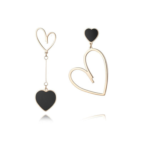 Rose Gold Hypoallergenic Stainless Steel Dangle Drop Earrings Dangling, Cute Asymmetrical Earrings, Gift Valentine's Day （2pcs） In Australia - Darrahopens