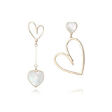 Rose Gold Hypoallergenic Stainless Steel Dangle Drop Earrings Dangling, Cute Asymmetrical Earrings, Gift Valentine's Day （2pcs） In Australia - Darrahopens