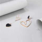 Rose Gold Hypoallergenic Stainless Steel Dangle Drop Earrings Dangling, Cute Asymmetrical Earrings, Gift Valentine's Day （2pcs）