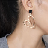 Rose Gold Hypoallergenic Stainless Steel Dangle Drop Earrings Dangling, Cute Asymmetrical Earrings, Gift Valentine's Day （2pcs）