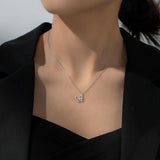 Butterfly Necklace for Women Silver Chain Necklaces Butterfly Pendant Necklace Rhinestone Butterfly Necklace