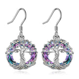 Tree of Life Earrings Family Tree Dangle Drop Hooks Earrings with Crystal Birthday Anniversary Christmas Mothers Day Jewelry Gifts In Australia - Darrahopens
