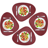 Placemats Set of 4 for Dining Table, Wine Red Leather Table Mats Place Mats Wipeable Washable Placemats for Kitchen Dining Table In Australia - Darrahopens