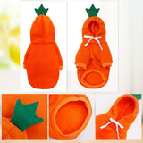 Warm Dog Winter Clothes Cute Fruit Dog Coat Hoodies Fleece Pet Dogs Costume Jacket for Bulldog (Orange M)