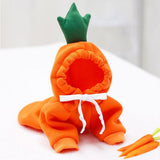 Warm Dog Winter Clothes Cute Fruit Dog Coat Hoodies Fleece Pet Dogs Costume Jacket for Bulldog (Orange M)