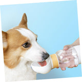 Dog Water Bottle,Convenient Dog Water Dispenser,Leak Proof Puppy Water Bowl,Pet Water Bottle with Dog Food Container (White)