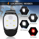 Outdoor Night Clip on Running Lights Reflective USB Rechargeable LED Light Lightweight Running Gear Plastic Safety Light Running