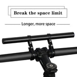 Bike Bicycle Double Handlebar Extender Extension,11.8"(30 cm) Aluminum alloy Super Long Bracket Accessories，For Bike Mounts