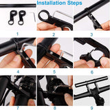 Bike Bicycle Double Handlebar Extender Extension,11.8"(30 cm) Aluminum alloy Super Long Bracket Accessories，For Bike Mounts