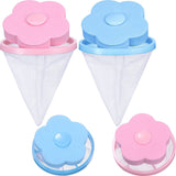 4 Pieces Reusable Washing Machine Lint Catcher Household Washing Machine Lint Mesh Bag Hair Filter Net Pouch Washer (Blue, Pink) In Australia - Darrahopens