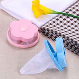 4 Pieces Reusable Washing Machine Lint Catcher Household Washing Machine Lint Mesh Bag Hair Filter Net Pouch Washer (Blue, Pink)