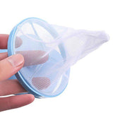 4 Pieces Reusable Washing Machine Lint Catcher Household Washing Machine Lint Mesh Bag Hair Filter Net Pouch Washer (Blue, Pink)