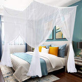 4 Corner Post Canopy Bed Curtain Queen, Bed Canopy Curtains Twin, King Bed Canopy Curtains for Decor Cribs, Adult Bedroom Bed Kids
