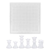 Resin Silicone Mold, Upgrade Pieces Chess Mold Kit for Resin Casting Full Size with Storage Bag, Chess Epoxy Molds for Kid Adult