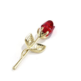 Glass Rose Mini Crystal Flower Artificial Flowers Wedding Party Gift Room Ornament Office Desktop Feng Shui Decoration (3pcs)