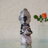 African Girl Exotic Figurine Lady Women Tribal Figurines Ornament Decorative Statue Home Decorations Resin Figurine （2pcs）