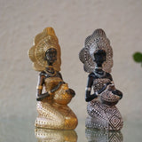 African Girl Exotic Figurine Lady Women Tribal Figurines Ornament Decorative Statue Home Decorations Resin Figurine （2pcs）
