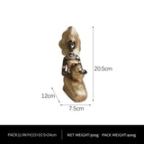 African Girl Exotic Figurine Lady Women Tribal Figurines Ornament Decorative Statue Home Decorations Resin Figurine （2pcs）