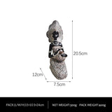 African Girl Exotic Figurine Lady Women Tribal Figurines Ornament Decorative Statue Home Decorations Resin Figurine （2pcs）