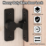 Door Lock Latch, 90 Degree Sliding Barn Door Locks, Barn Door Lock Latch Hardware, Flip Door Locks for Barn, Gate,Window, Black In Australia - Darrahopens