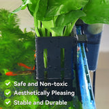 Upgraded Aquarium Plant Holder with Hooks Cups for Fish Tank Aquaponic Plant Cultivation and Aquascape Decorations (Black) In Australia - Darrahopens