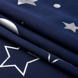 Navy Blue Star Blackout Curtains for Boys Nursery Panel Sets, Space Theme Kids Curtains Room Darkening Noise Cancelling Window