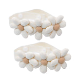 Curtain 2pcs Cute Flower Curtain Ties Decorative Rope for Bedroom Window Treatment Tiebacks Flower (Creamy White) In Australia - Darrahopens