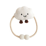 2 Pack Curtain Clip Tie Rope, Cloud Curtain Tie Cloud Modern Curtain Rope Ties with Bead Balls, Curtain Hooks and Hooks for Girls