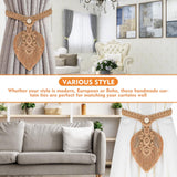 2Pcs Curtain Tiebacks Handmade,Curtain Ties with One Natural Wooden Bead,Curtain Tiebacks Curtain Ties for Drapes Rural Decorative In Australia - Darrahopens