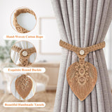 2Pcs Curtain Tiebacks Handmade,Curtain Ties with One Natural Wooden Bead,Curtain Tiebacks Curtain Ties for Drapes Rural Decorative In Australia - Darrahopens