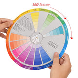 Color Wheel Paint Mixing Learning Guide Color Matching Guide Art Class Teaching Tool for Makeup Blending Board Chart