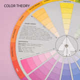 Color Wheel Paint Mixing Learning Guide Color Matching Guide Art Class Teaching Tool for Makeup Blending Board Chart