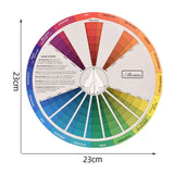 Color Wheel Paint Mixing Learning Guide Color Matching Guide Art Class Teaching Tool for Makeup Blending Board Chart