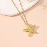Gold Starfish and Pink fish Pendant Necklace Yellow Gold Fine Jewelry Birthday Gifts for Women Teen Girls （2pcs） In Australia - Darrahopens
