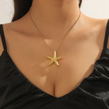 Gold Starfish and Pink fish Pendant Necklace Yellow Gold Fine Jewelry Birthday Gifts for Women Teen Girls （2pcs） In Australia - Darrahopens
